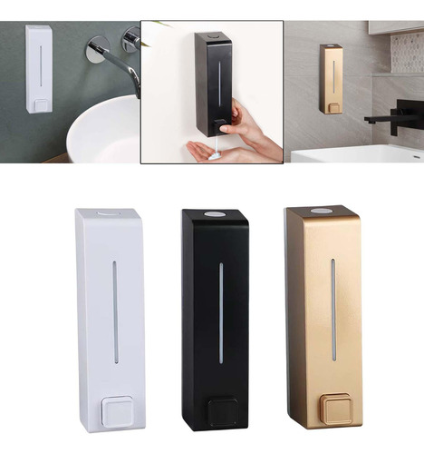 De Jabón Montado En La Pared Loción Champú Negro 3 Piezas