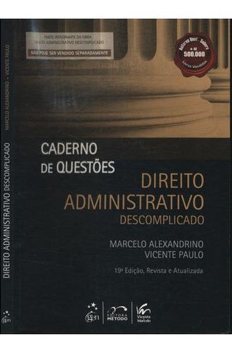 Direito Administrativo Descomplicado   Caderno De Questões