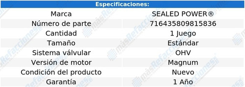 Jgo Bujes Árbol Levas Std Durango 98 Al 03 Sealed Power