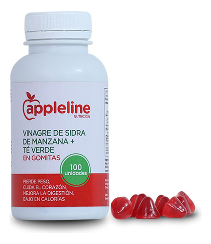 Appleline Gomitas De Vinagre De Manzana Y Té Verde