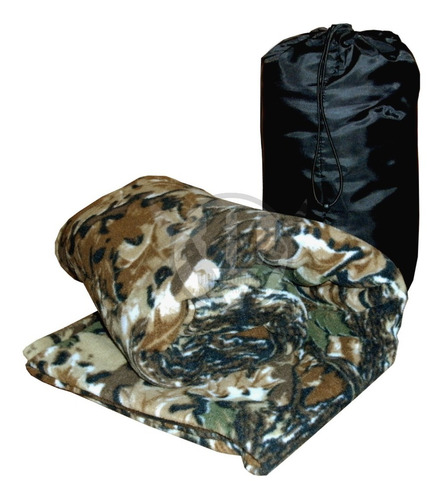 Manta Frazada Micropolar Camo Realtree + Funda Caza Forest