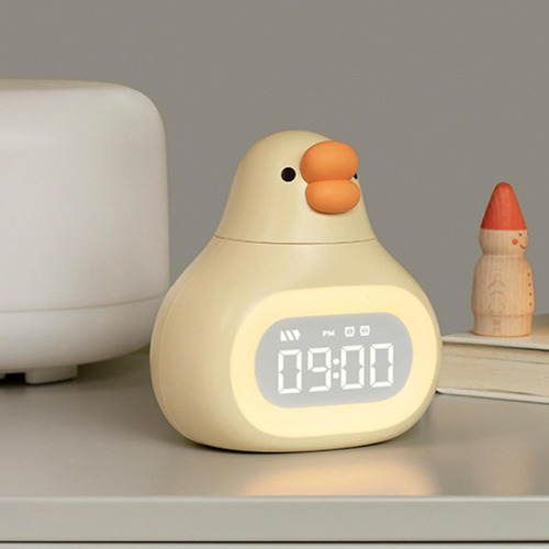 * Reloj Despertador Digital De For Niños, Bonito Amarillo