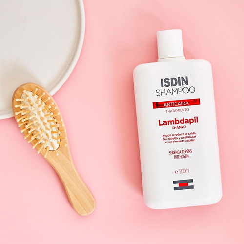 Imagen 7 de 7 de Shampoo Isdin Lambdapil Anticaída en botella de 200mL por 1 unidad