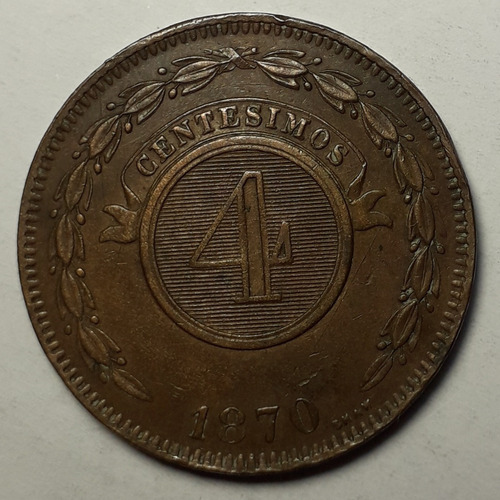 Paraguay - 4 Centesimos 1870 - Km 4.1 (ref 204)