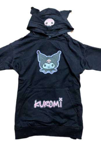 Buzo Oversized Kuromi Hello Kitty Mujer Con Orejas