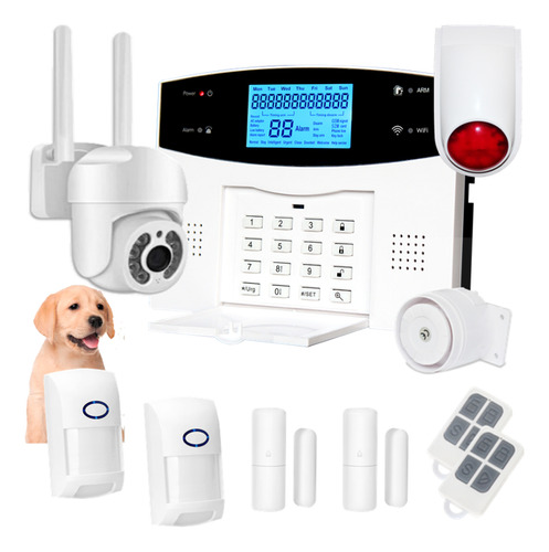 Kit P8ce Alarma Domiciliaria Inalámbrica Celular Wifi Gsm