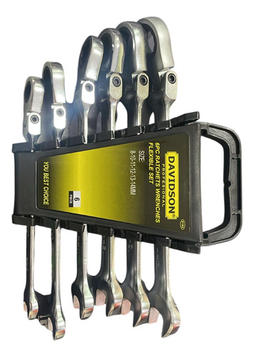 Juego De Llaves Combinadas C/ Crique Y Mov X6p Davidson 5183 Gris