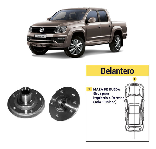 Maza De Rueda Delantera Ambos Lados Volkswagen Amarok 2017