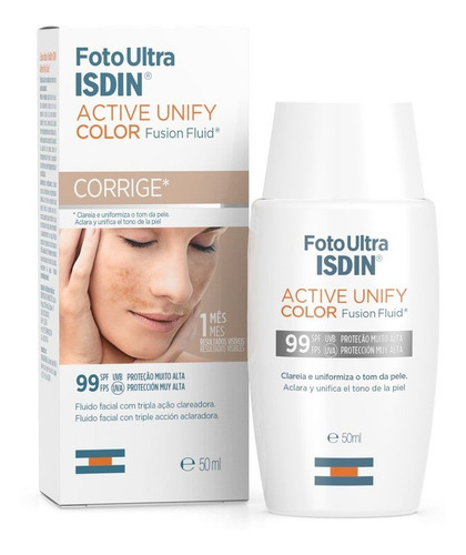 Imagen 1 de 2 de Protector Solar Isdin Foto Ultra Active Unify 99 Color 50ml