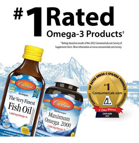 Suplemento Carlson Cod Liver Oil Gems 150 Cápsulas Gelatinos