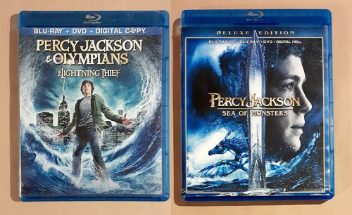Percy Jackson 1 + 2 - Blu-ray 3d + 2d +  Dvd Original