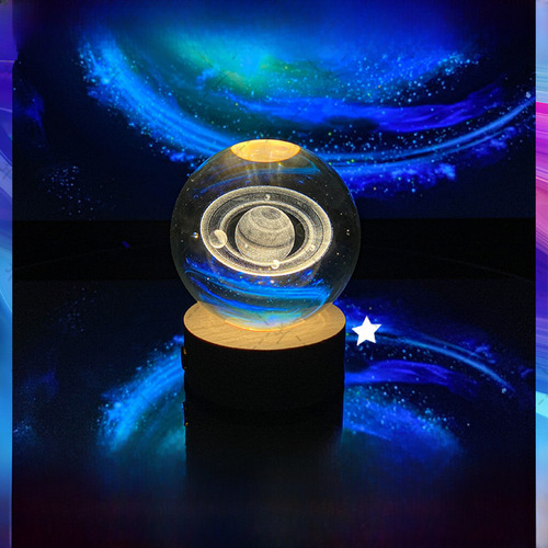 Astronauta Lunar Con Base Redonda Luminosa, 6 Cm (sin Base)