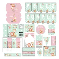 Comprar Kit Imprimible Cumpleaños,candy Bar Safari Personalizable