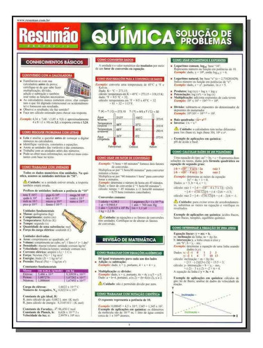 Resumão Exatas - Química - Solução De Problemas