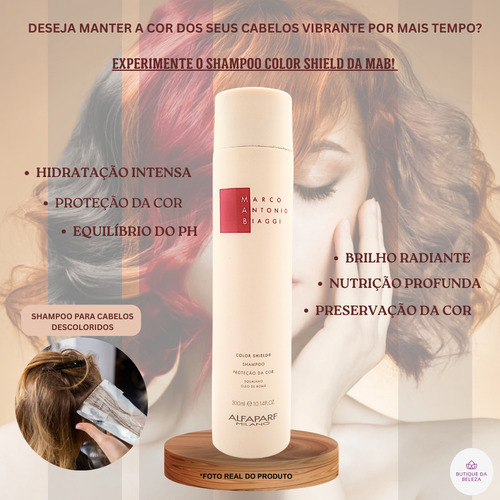 Shampoo Profissional Mab Color Shield 300ml Proteção Da Cor