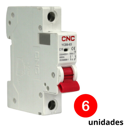 Pack - 6 Int. Automatico Cnc 1x16a 6ka C