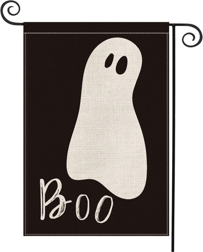 Avoin Halloween Boo Bandera De Jardín Vertical De Dobl...