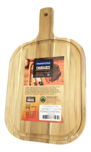 Plato Tabla Madera Asado Tramontina Canaleta Pettish Online