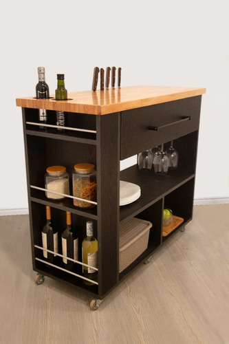 Mueble Funcional Cocina Melamina Y Madera