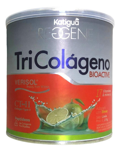 Tri Colágeno Verisol Tipo 2 Hidrolisado 275g Limão Katiguá