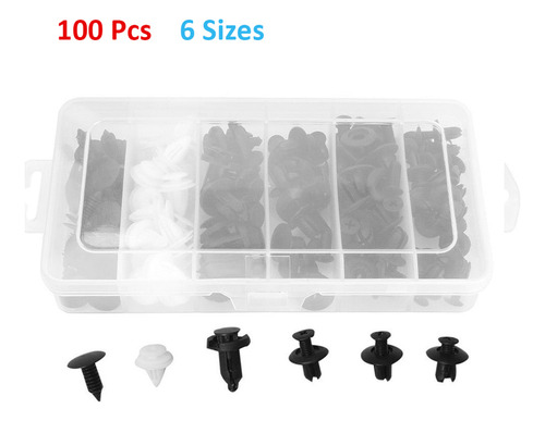 100 Pcs Clips Retenedor Coche Plástico Remaches Puerta Parac
