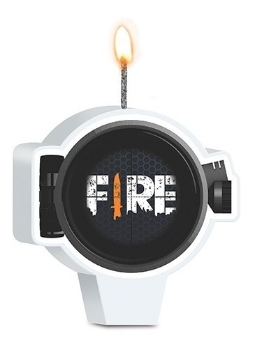 Vela De Aniversário - Festa Free Fire - 01 Unidade - Junco 
