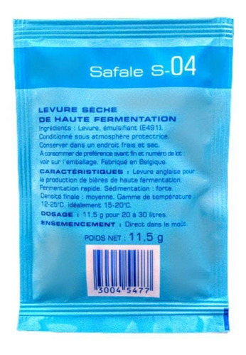 Fermento Safale S-04 - Fermentis - 11,5g