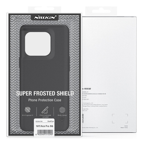 Capa De Telefone Preta Para Oneplus Ace Pro/10t 5g