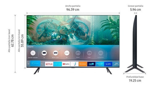 Tv Samsung 43 Pulgadas 108 Cm 43tu8000 Led 4k-uhd Plano Smar
