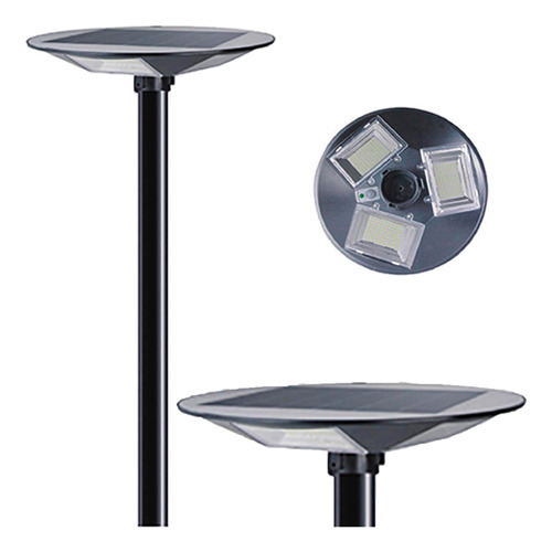 Lampara Led Solar 200w Farol Trompo Redondo Control+sensor