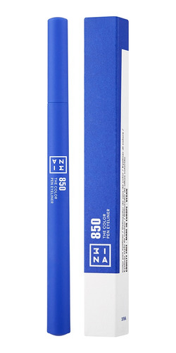 Delineador De Ojos En Fibra The Color Pen Eyeliner 850 3ina Color Azul Eléctrico Efecto Mate
