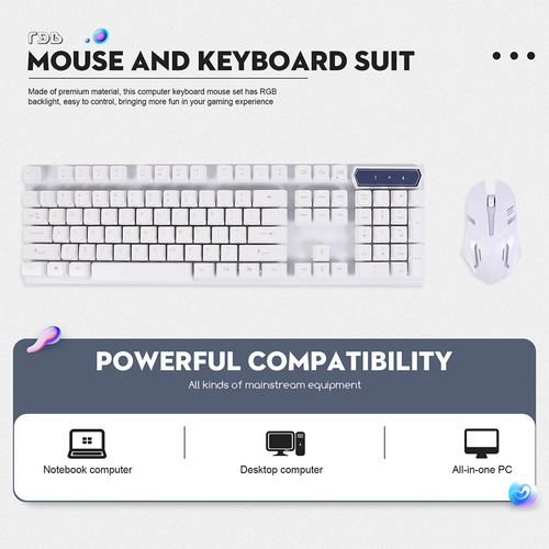 1 Juego De Pc Usb Con Retroiluminación Led Colorida Para Jue