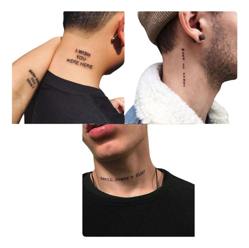 Tatuaje Temporal Adhesivo Letras Simbolos Pequeños 28 Und