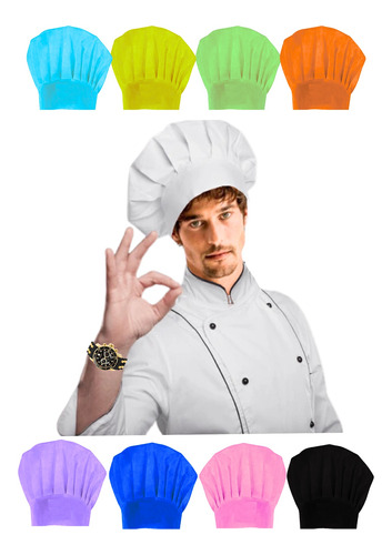 Gorro Chef Champiñón 100% Drill Protex Uv En Gorro De Cocina