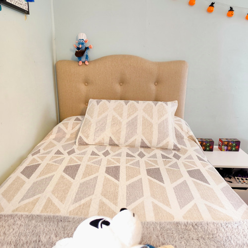 Respaldo Cama Corona Cuadro 1.5 Plazas Con Soporte