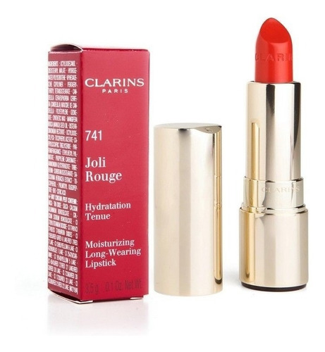  Clarins Joli Rouge Labial 741 Tulip Red  