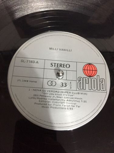 Milli Vanilli - Girl You Know It´s True - Maxi Single (Usado)