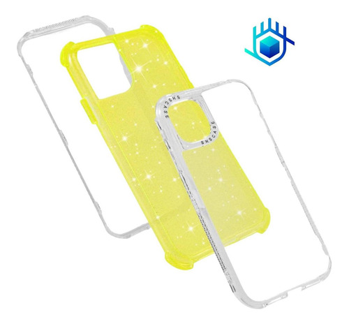 Imagen 7 de 10 de Funda Para iPhone 360 Brillos+mica Reforzada Protector Mujer