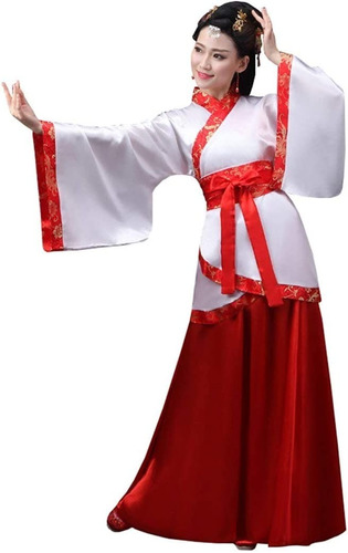 Disfraz Geisha Morado Oriental Kimono Japonesa China Damas