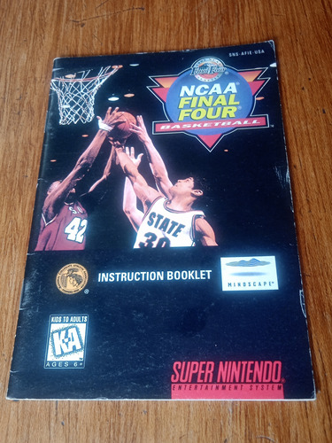 Manual Ncaa Final Four Basketball Super Nintendo