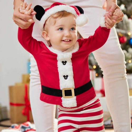 Imagen 2 de 8 de Santa Claus Papa Noel Disfraz Enterizo Bebé 18-24 Mes Disney