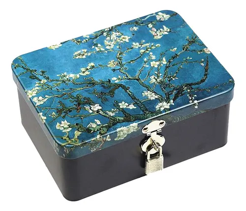 . Caja De Almacenamiento Metal Flor Albaricoque Van Gogh