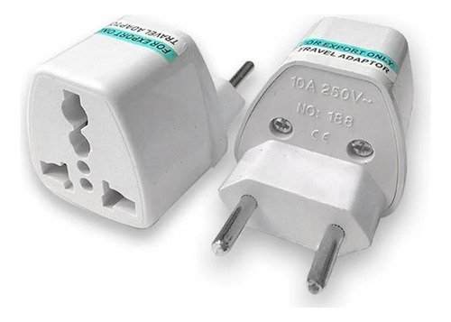 Adaptador Universal De Tomada 10a 250v 2 Pinos Padrão Brasil 110v/220v