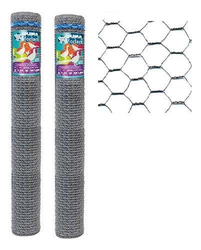 Kit C/2 Galinheiro Tela Horta Fio 22 R C/ 50mt X 1,80 Morlan