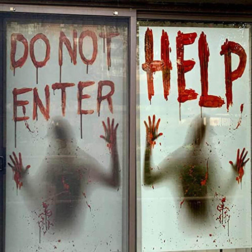 5 Handprint Decoraciones Accesorios De Halloween Calcomanía