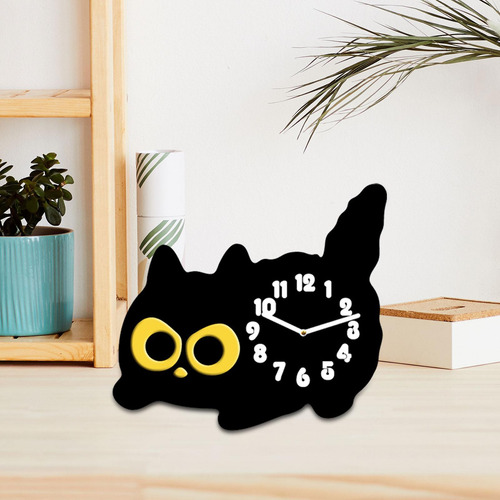 Tabletop Cat Reloj Mantel Reloj Desk Gatking Desk Reloj