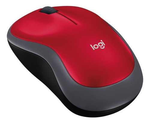 Ratón Óptico Inalámbrico Logitech M185 De 24 Ghz, Rojo