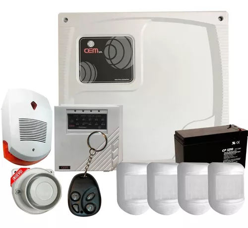 Kit Alarma Hogar 6zonas+control+4 Sensores+2 Sirenas+batería