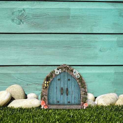 Puerta De Hadas En Miniatura Adorno De Patio En Miniatura 2d