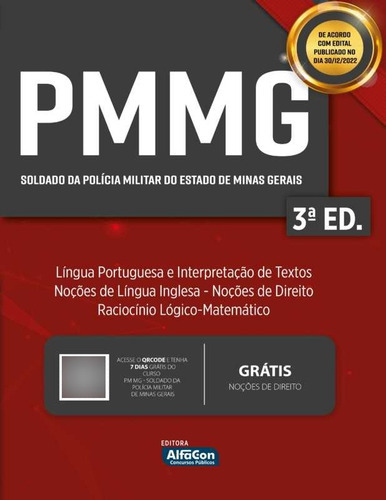 PMMG, de Públicos Concursos. Editora Alfacon Concursos Públicos, capa mole em português, 2023